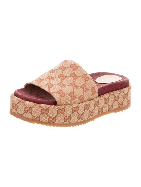 womans gucci slide|Gucci slides women platform.